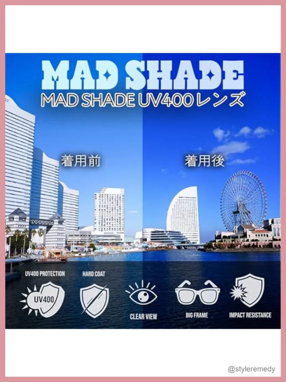 Oversized Retro Sunglasses with UV400 Protection for Women and Men